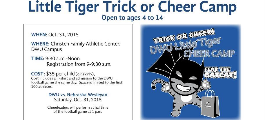 DWU Cheer to Host Little Tiger Trick or Cheer Camp on Oct. 31