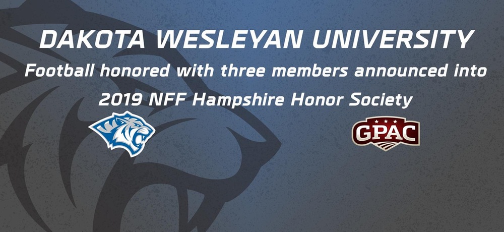 Three DWU football members selected to 2019 NFF Hampshire Honor Society