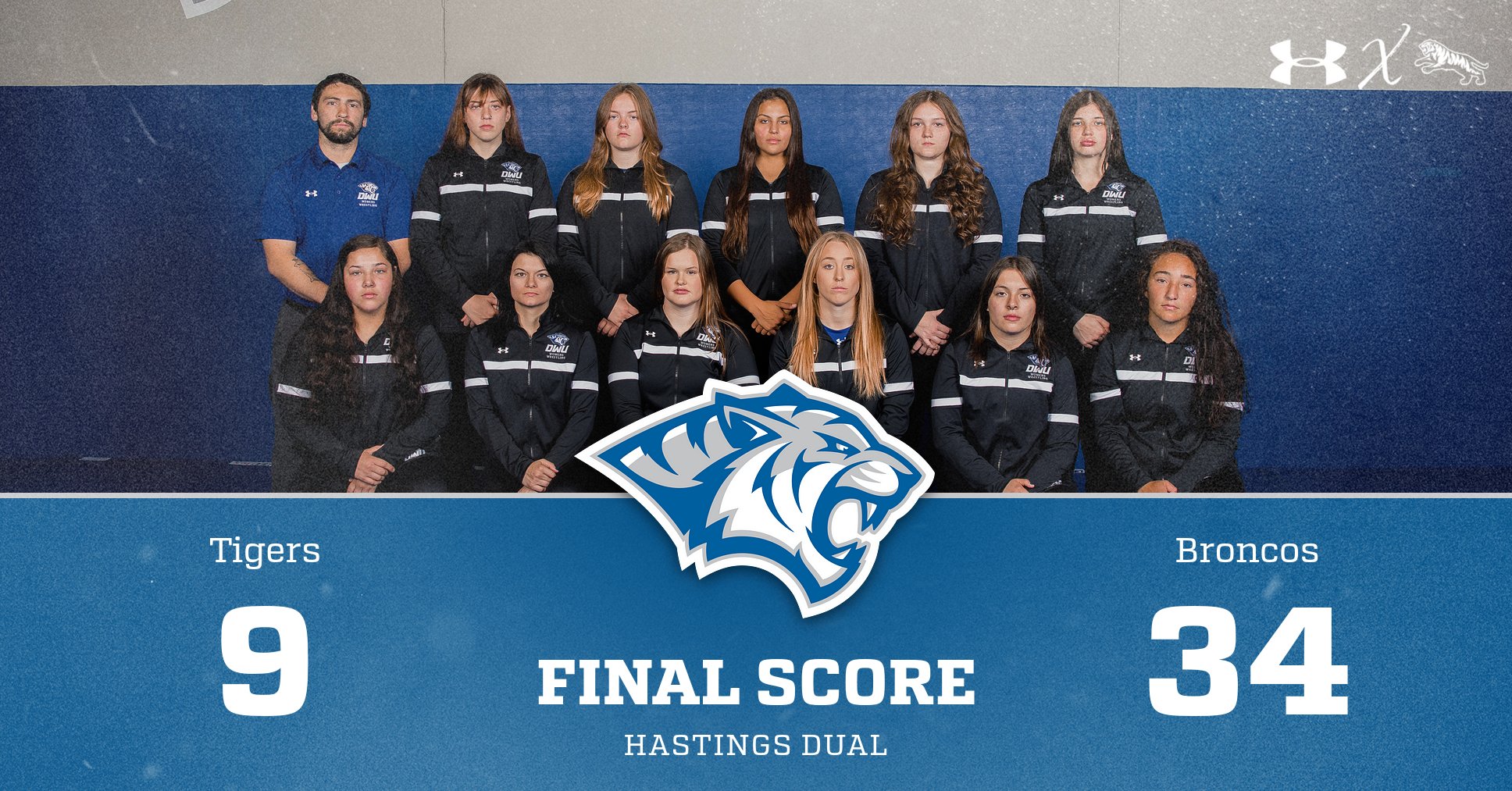 DWU WOMEN’S WRESTLING DROP FIRST DUAL OF THE SEASON TO HASTINGS, 34-9
