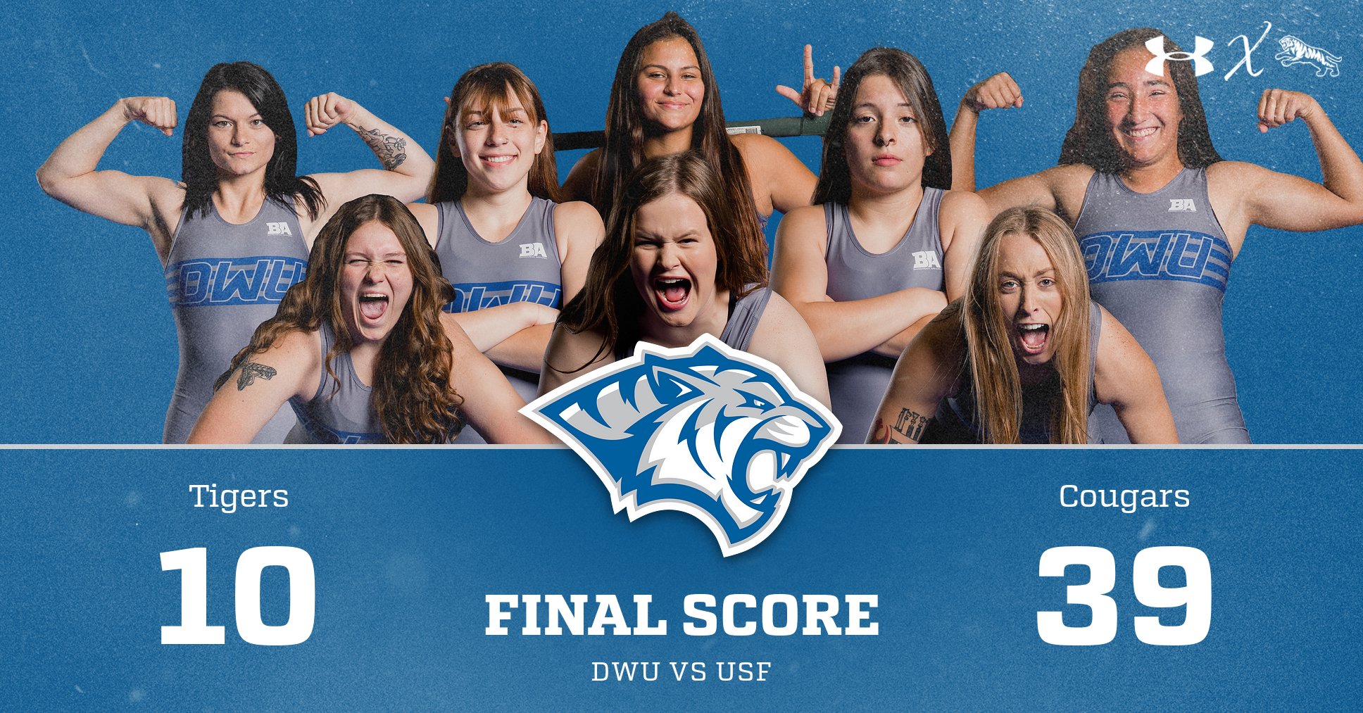 TIGERS FALL IN FIRST EVER COLLEGE WOMEN’S WRESTLING DUAL IN STATE OF SOUTH DAKOTA TO D2 COUGARS, 39-10