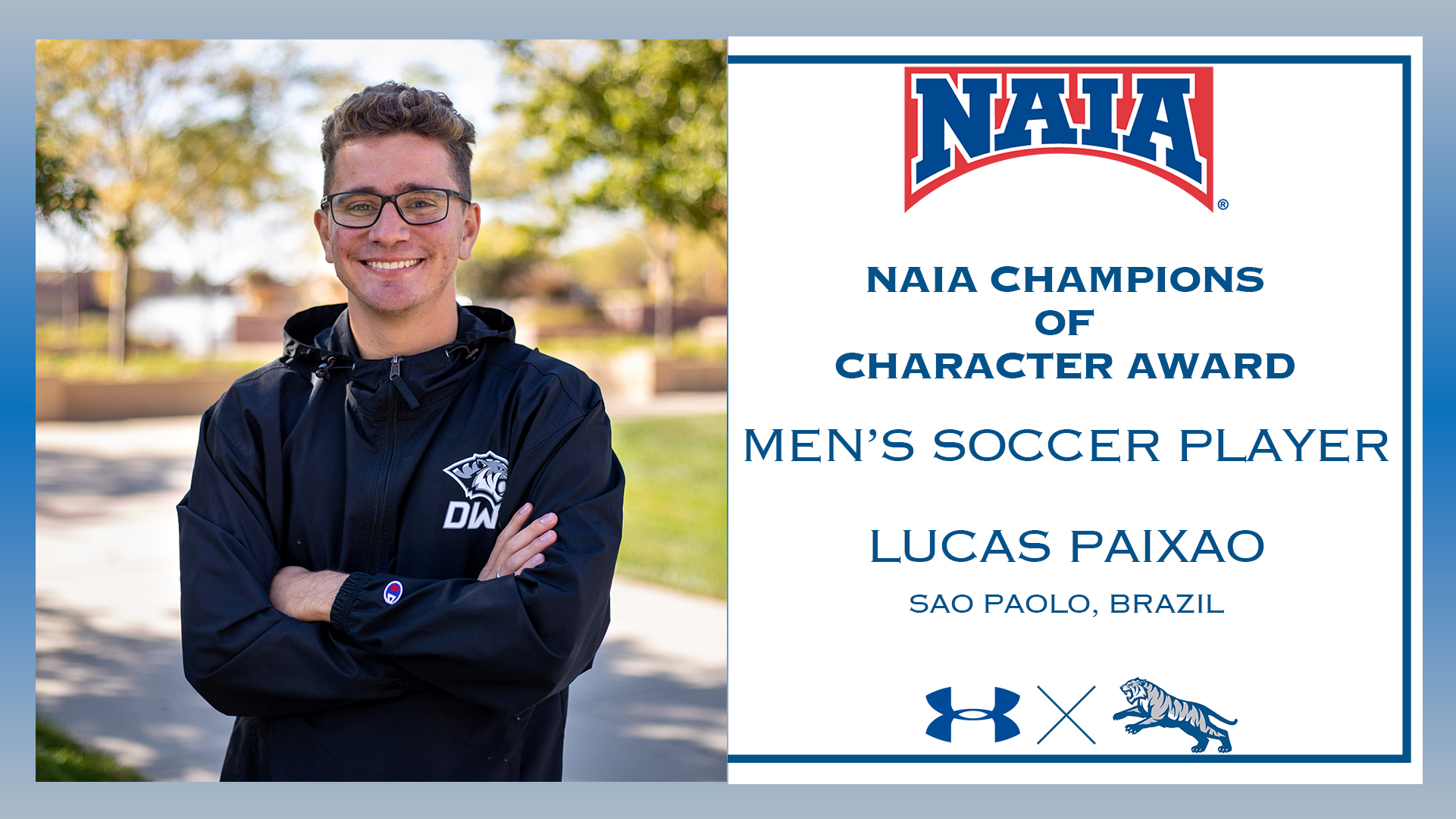 PAIXAO OF MEN'S SOCCER SELECTED AS NAIA STUDENT-ATHLETE OF CHARACTER