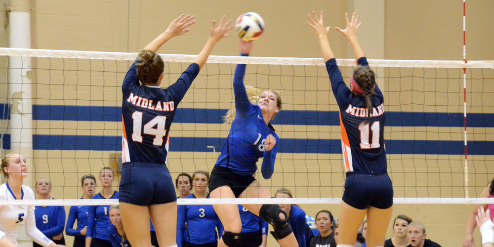 DWU Volleyball Falls to No. 10 Midland in 3 Games