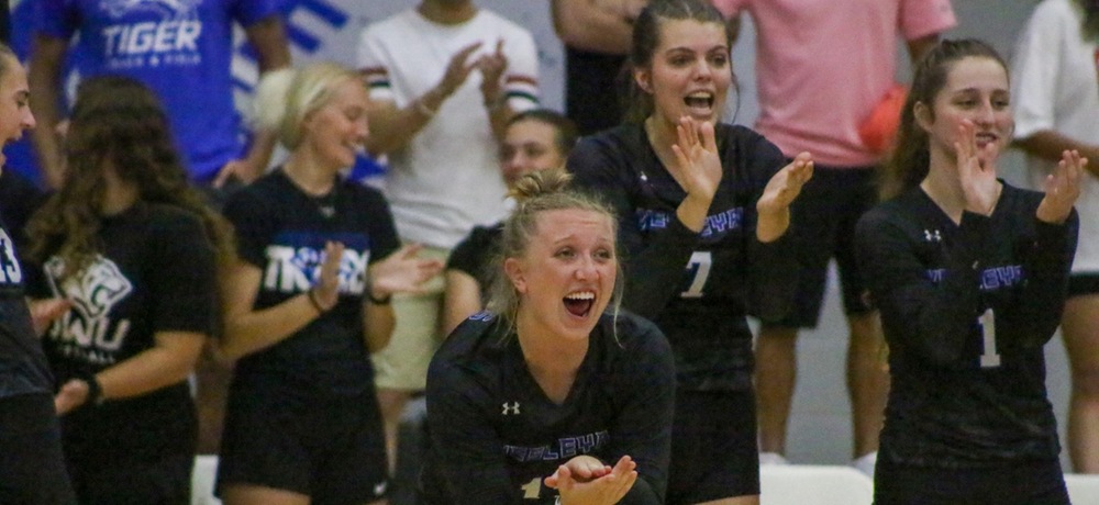 TIGERS VOLLEYBALL TAKES DOWN NO. 9 AT HOME