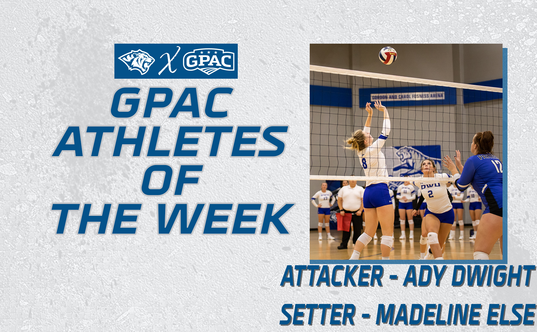 DWIGHT AND ELSE EARN GPAC PLAYER OF THE WEEK HONORS AFTER TWO MAJOR WINS