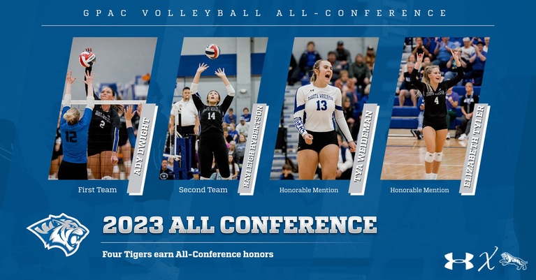 FOUR TIGERS EARN ALL-CONFERENCE HONORS, DWIGHT NAMED GPAC ATTACKER-OF-THE-YEAR